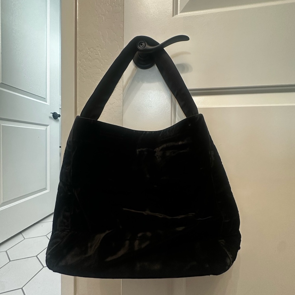 Prada Black Velvet hobo Bag